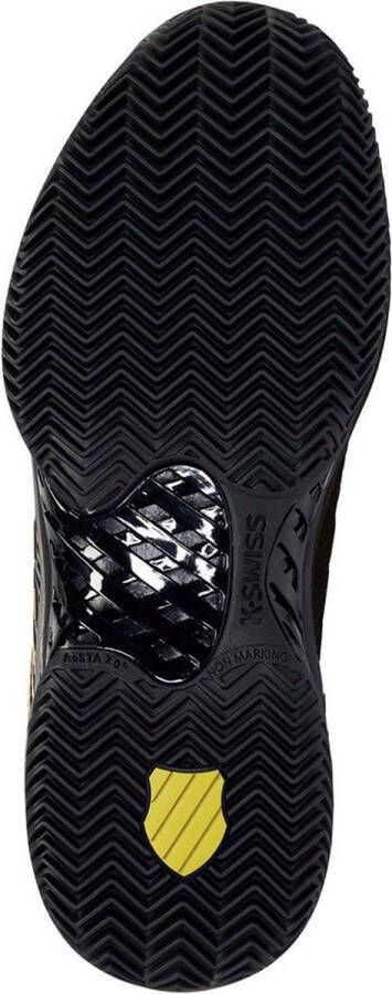 K-Swiss hypercourt express 2 hb Tennisschoenen gravel heren Zwart-Geel - Foto 4