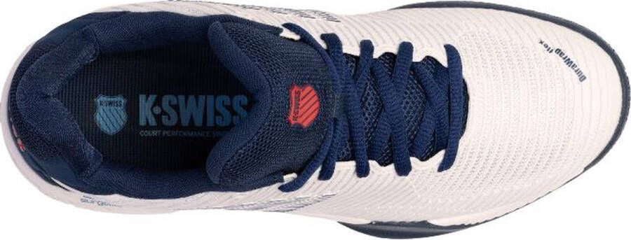 K-Swiss Hypercourt Express 2 HB (Heren) 2023 padelschoenen wit blauw