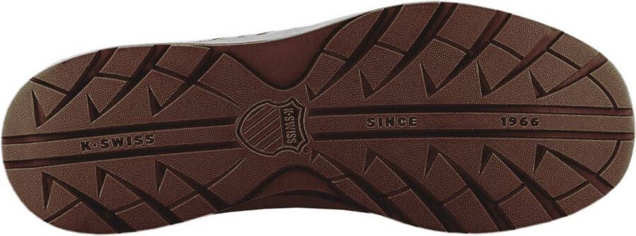 K-Swiss Vista Trainer Mid Herren Sneakers Sportschoenen Schoenen Leer Bruin 07145-210-M