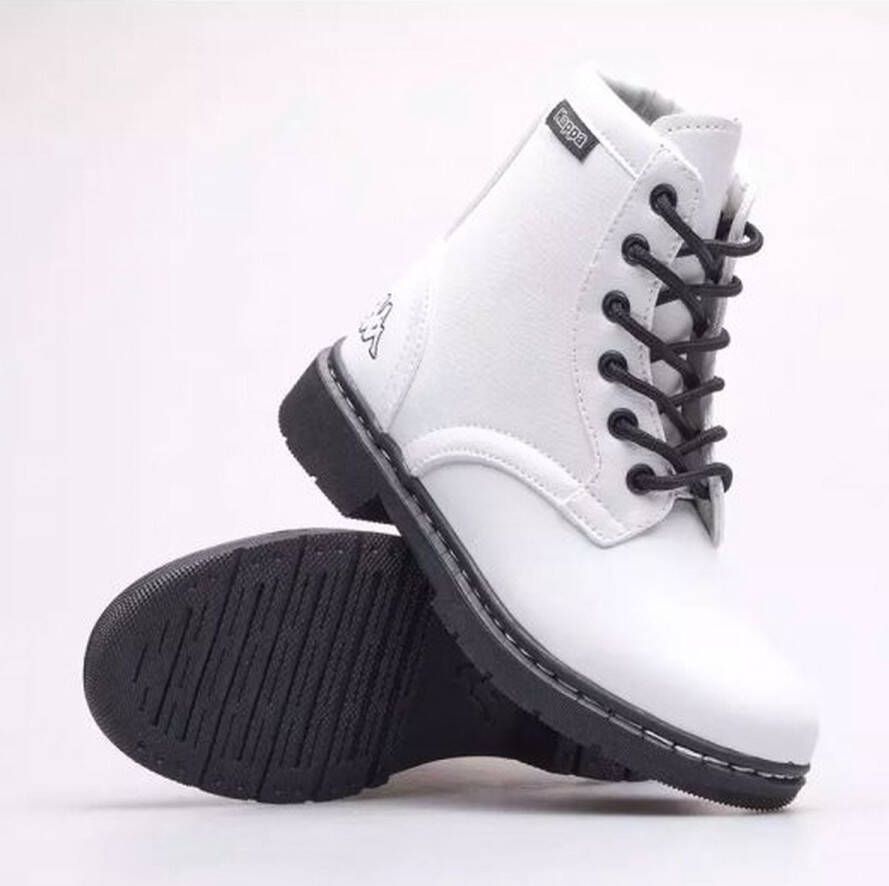 Kappa Hoge veterschoenen met een praktische ritssluiting aan de binnenkant van de schoen wit