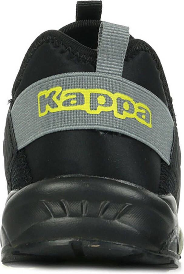 Kappa Sneakers San Puerto Lace Black Grey Md Neon Yellow Kinderen