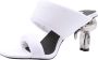 Karl Lagerfeld Witte Leren Blokhak Sandalen White Dames - Thumbnail 6