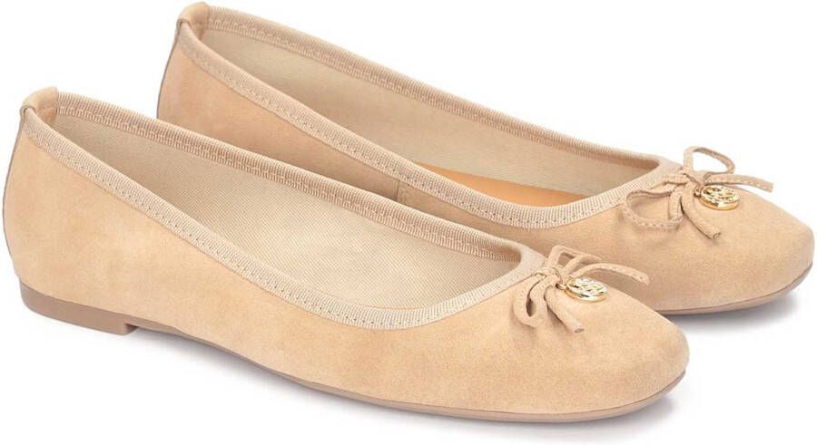 Kazar Beige ballerinas with square toes