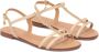 Kazar Beige leather ankle-strap ballerinas - Thumbnail 2