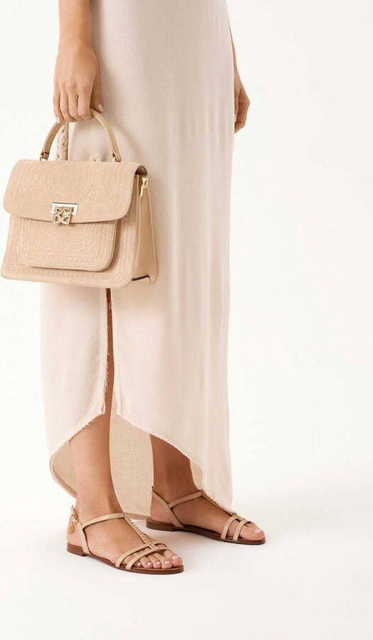 Kazar Beige leather ankle-strap ballerinas - Foto 3