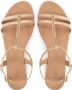 Kazar Beige leather ankle-strap ballerinas - Thumbnail 4