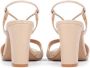 Kazar Beige leren sandalen met een metalen stopper Beige Dames - Thumbnail 4