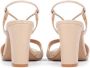 Kazar Beige lederen sandalen met een metalen stop - Thumbnail 4