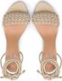 Kazar Beige lederen sandalen versierd met een geweven bandje - Thumbnail 7