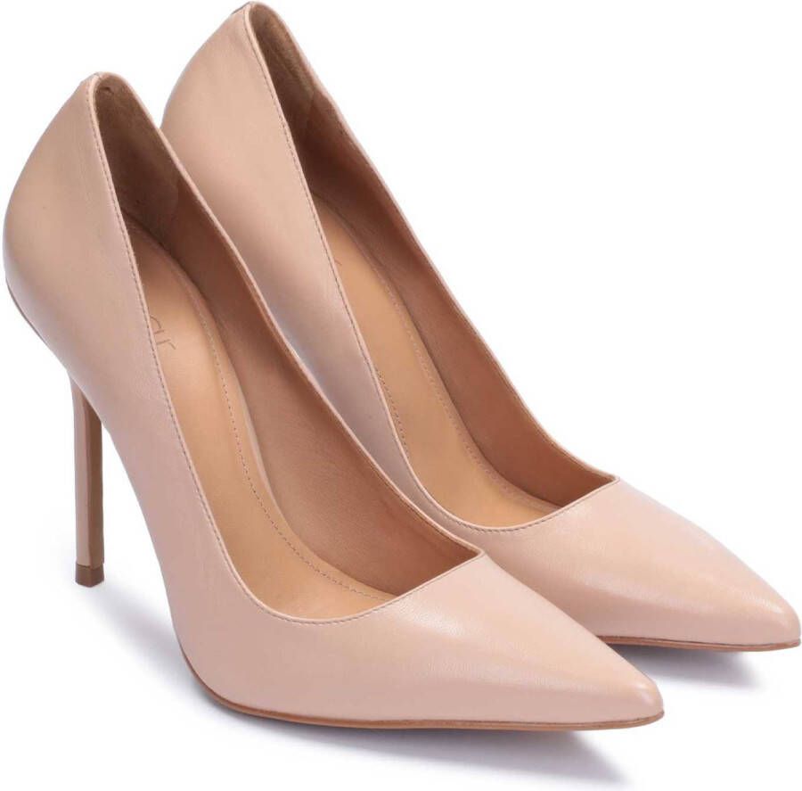 Kazar Beige leren pumps op een stiletto