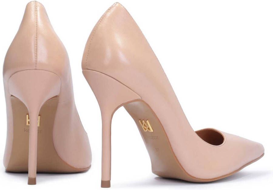 Kazar Beige leren pumps op een stiletto