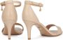 Kazar Beige leren sandalen met een lage naaldhak - Thumbnail 3