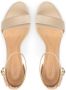 Kazar Beige leren sandalen met een lage stilettohak Beige Dames - Thumbnail 4