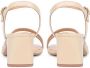 Kazar Beige leren sandalen op een brede hak - Thumbnail 3