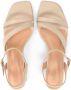 Kazar Beige leren sandalen op een brede hak - Thumbnail 5