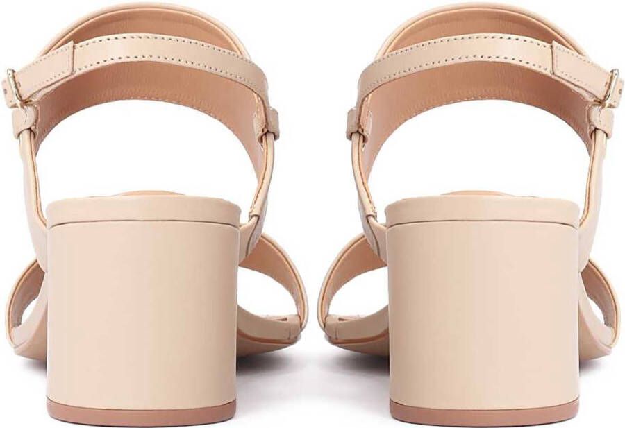 Kazar Beige Leren Sandalen Brede Hak Beige Dames - Foto 3
