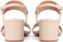 Kazar Beige Leren Sandalen Brede Hak Beige Dames - Thumbnail 3