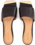 Kazar Black leather flip-flops with shiny heel - Thumbnail 3