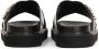 Kazar Zwarte leren muilen met metalen letters Black Dames - Thumbnail 3