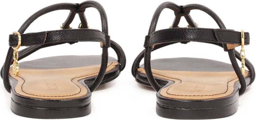 Kazar Zwarte leren sandalen met sieradenversiering Black Dames - Foto 3