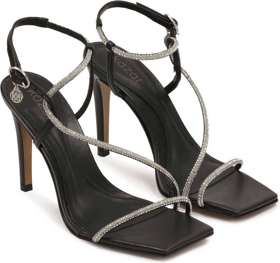 Kazar Black sandals with shiny straps