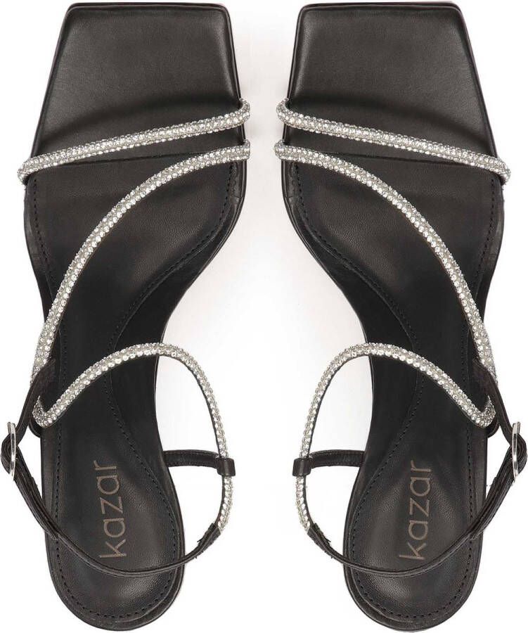 Kazar Black sandals with shiny straps