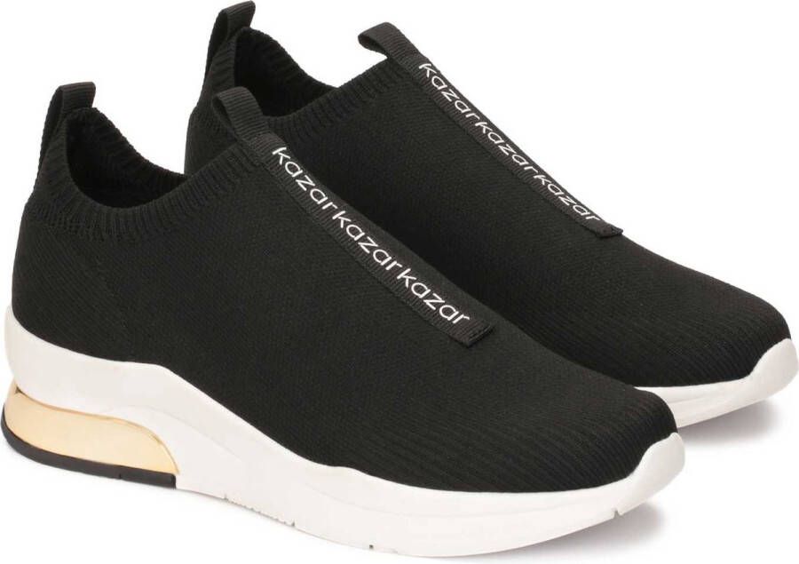 Kazar Black sneakers with elastic slip-on upper