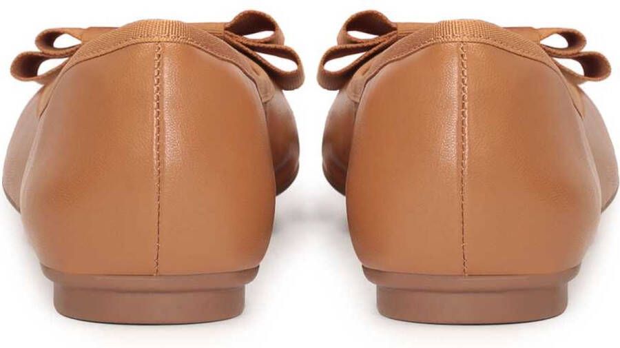 Kazar Brown ballerinas with a bow-tie on the front
