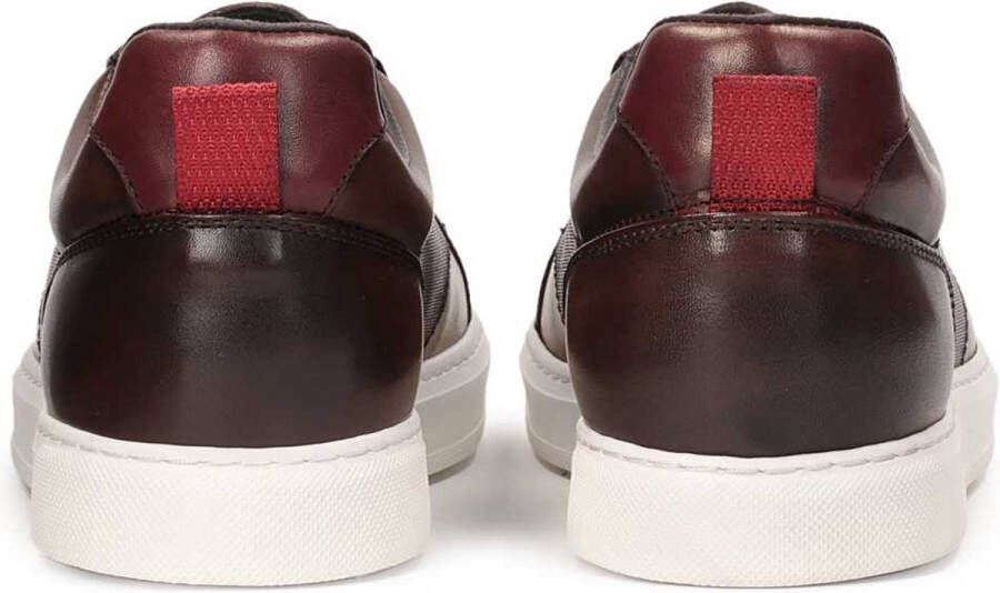 Kazar Brown leather sneakers on a white sole