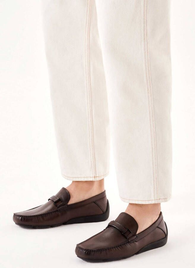 Kazar Brown moccasins on an interesting sole