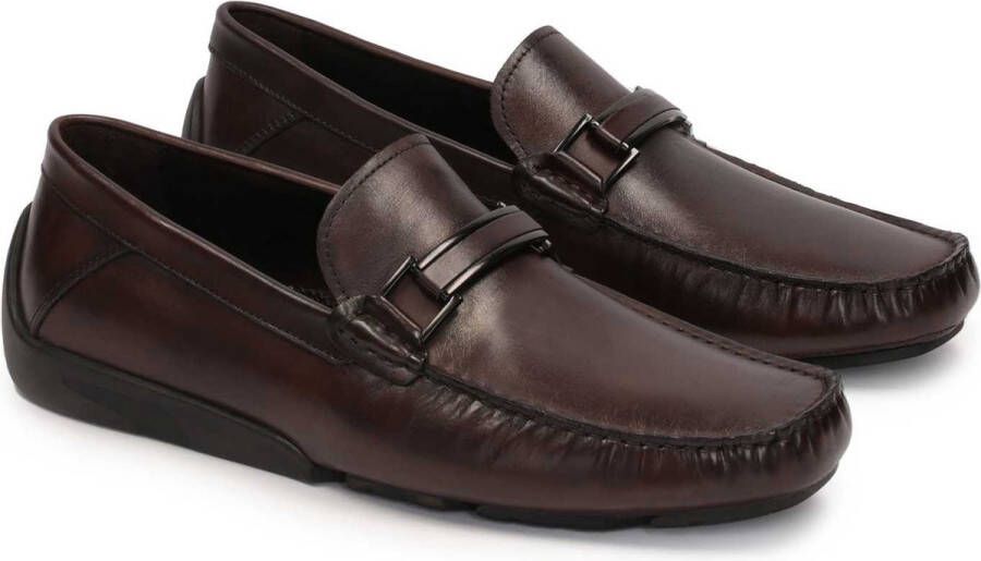 Kazar Brown moccasins on an interesting sole