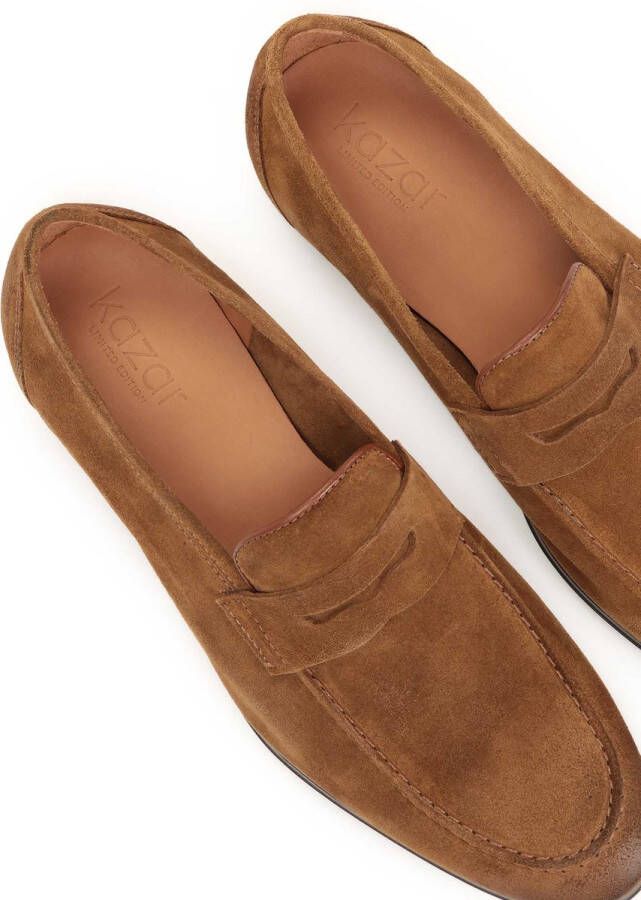 Kazar Brown suede loafers without lining