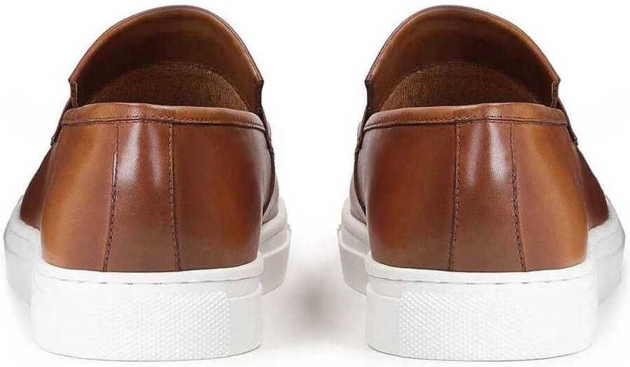 Kazar Bruine lederen herenschoenen versierd met staarten