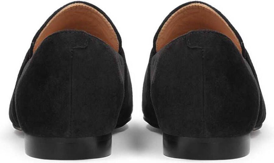 Kazar Classic black slip-on flat shoes made of suede