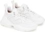Kazar Comfortabele witte damessneakers gemaakt van leer en stof - Thumbnail 3