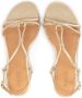 Kazar Comfortable gold sandals with metal embellishment - Thumbnail 2