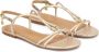 Kazar Comfortable gold sandals with metal embellishment - Thumbnail 4