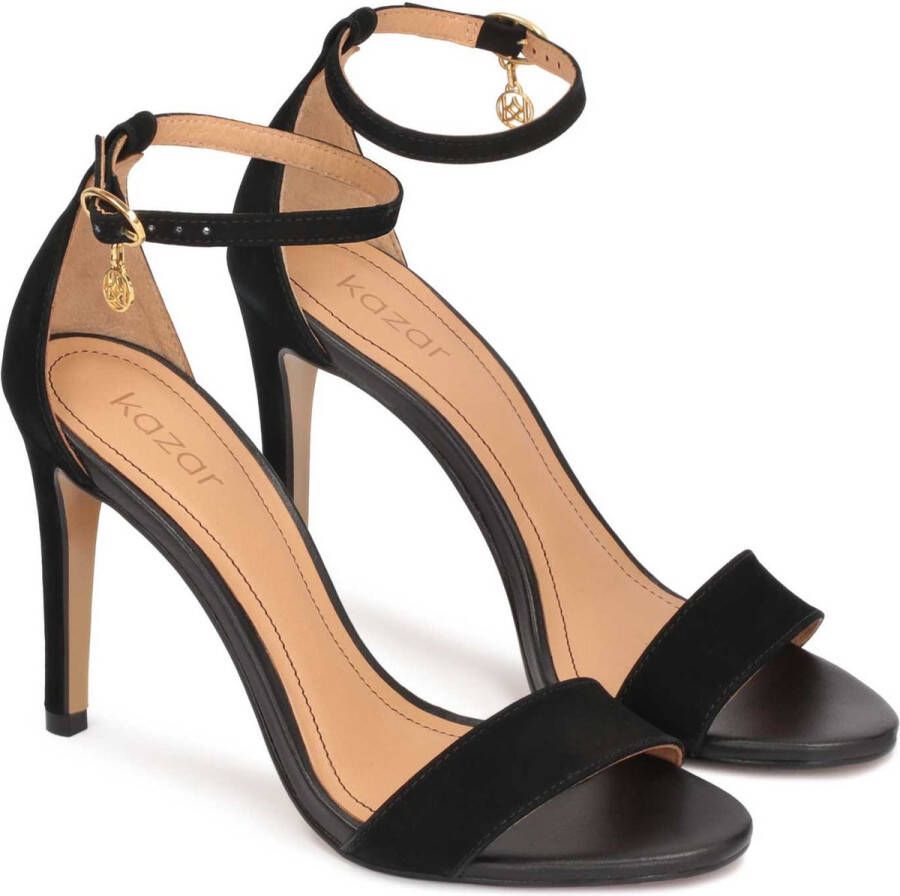 Kazar Dames sandalen in zwart nubuck