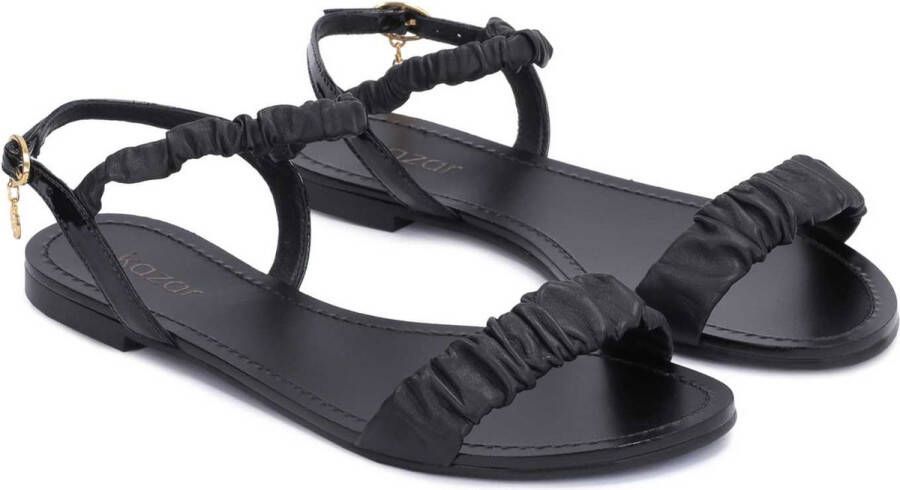 Kazar Dames sandalen met zwarte band met ruches - Foto 3