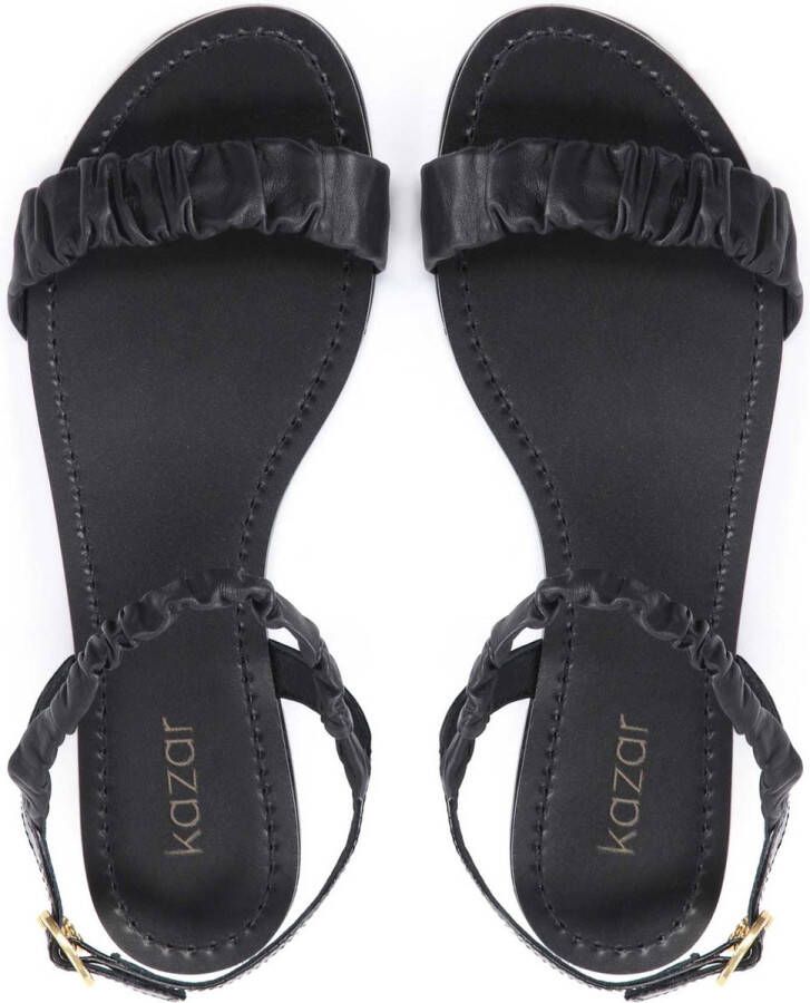 Kazar Zwarte Gerimpelde Band Sandalen Black Dames - Foto 4