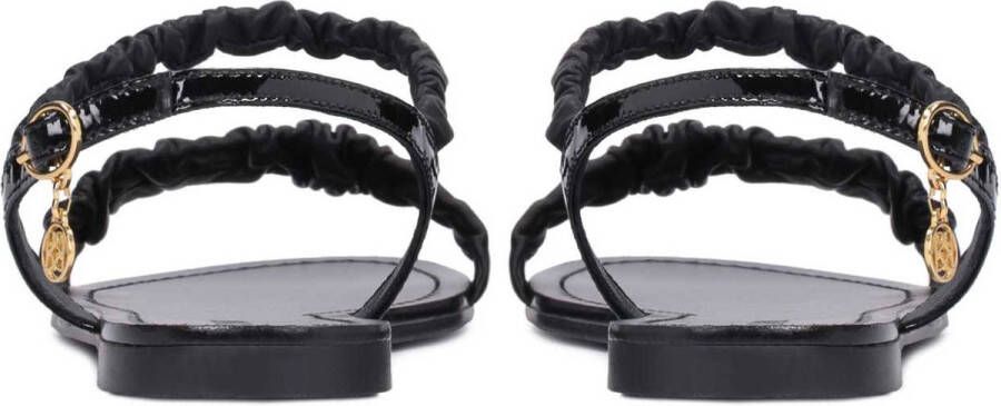 Kazar Zwarte Gerimpelde Band Sandalen Black Dames - Foto 5