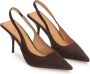 Kazar Donkerbruine open hiel pumps op een originele hak Brown Dames - Thumbnail 3