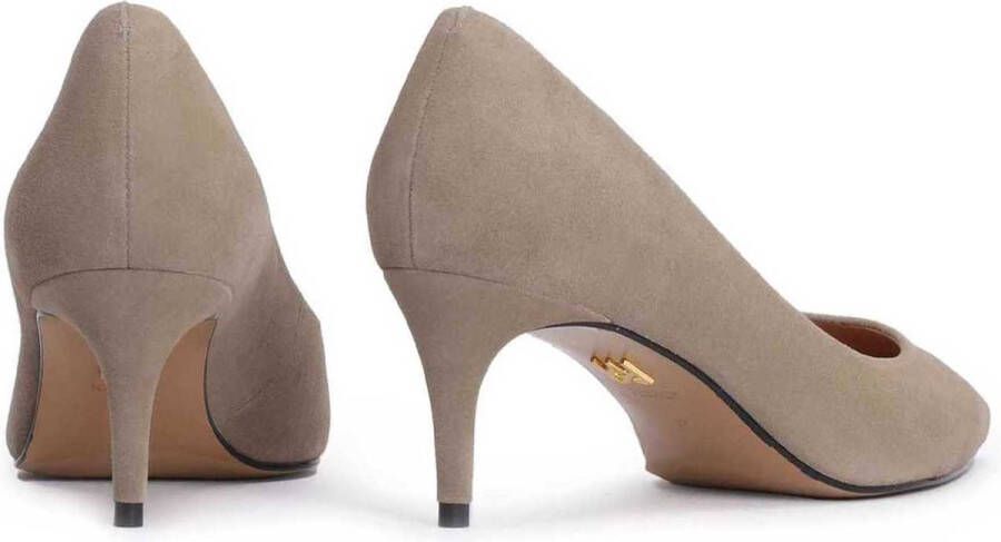 Kazar Donkerbruine pumps op een comfortabele lage hak
