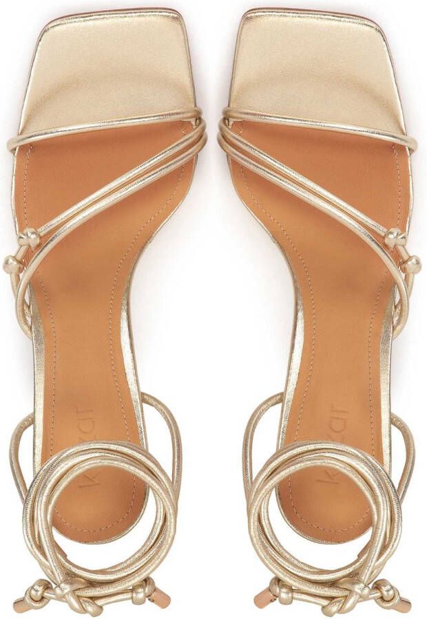 Kazar Elegant gold sandals with slender heels