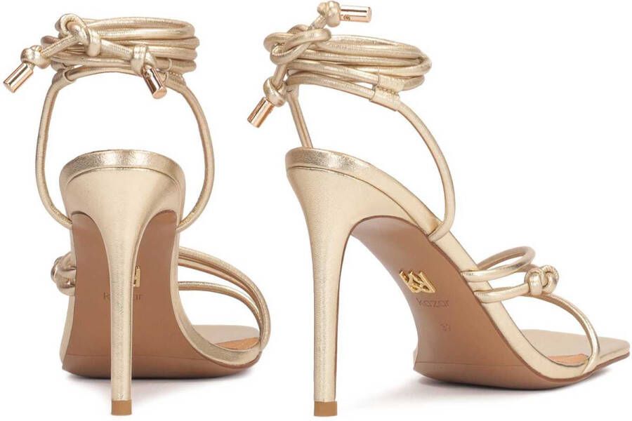 Kazar Elegant gold sandals with slender heels
