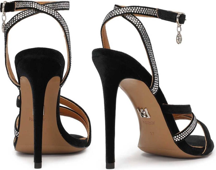 Kazar Elegant sandals with crystals on a high stiletto heel