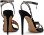Kazar Elegant sandals with crystals on a high stiletto heel - Thumbnail 4