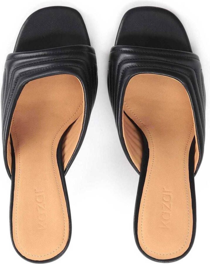 Kazar Elegante zwarte damesmuiltjes op een trendy hak