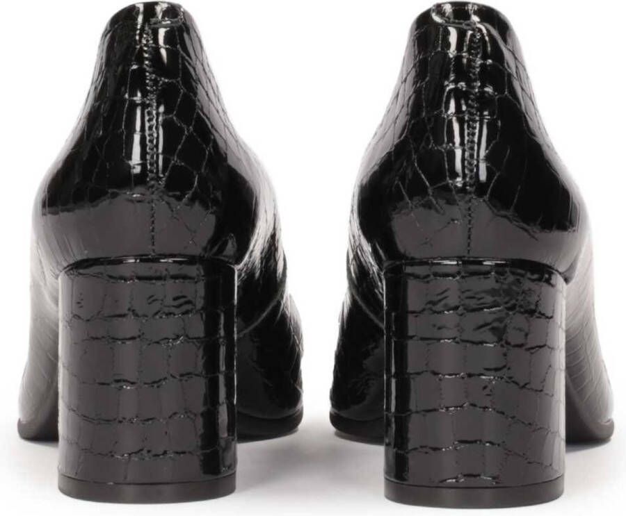 Kazar Embossed patent leather pumps