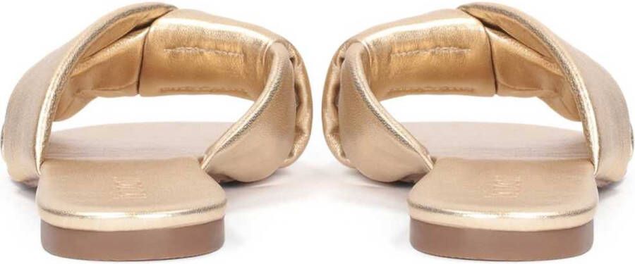Kazar Flat mules made of golden leather